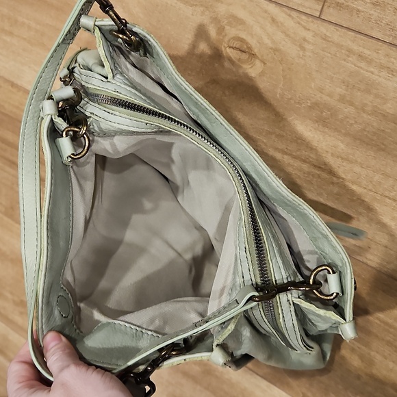 American Leather Co Green/Gray Purse - Picture 6 of 8